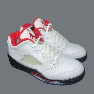 Air Jordan 5 Low Golf 'Fire Red' Men's Golf Shoes Size 5 Multicolor - CU4523-100